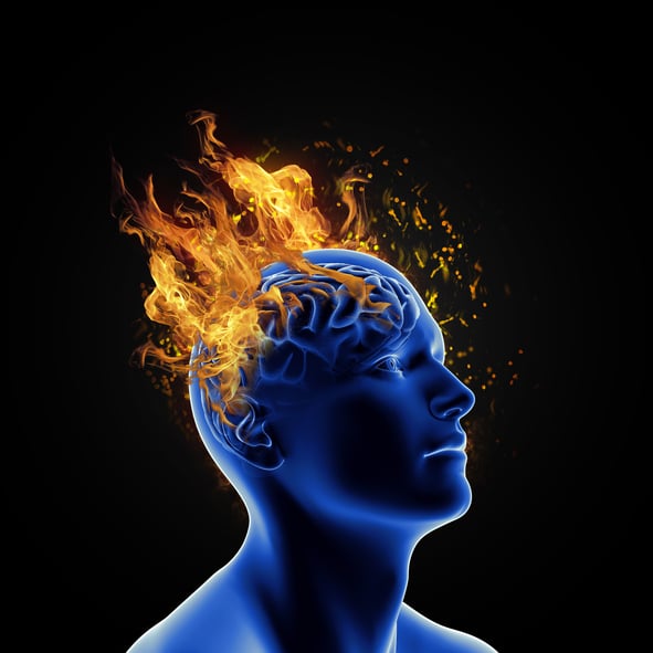 3D medical image depicting mental health issues