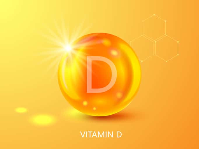 Nutrition sign vector concept. The power of vitamin D
